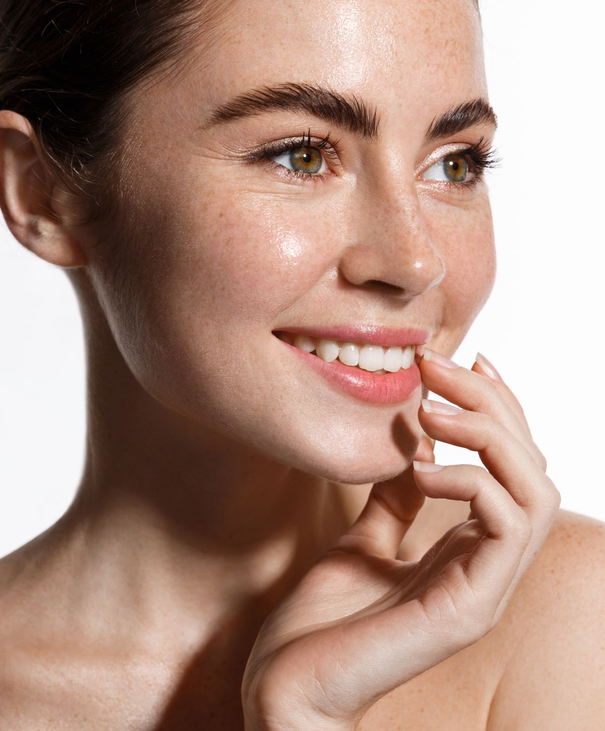 costa mesa cheek filler model with dark hair