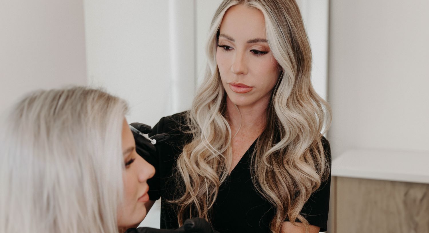 costa mesa facial balancing model patient receiving treatment